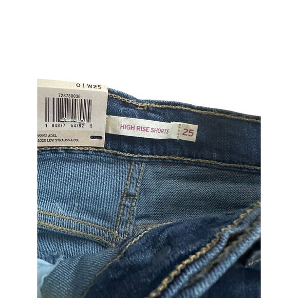 LEVIS High Rise Denim Shorts Size 25 NEW with tags - Picture 5 of 6